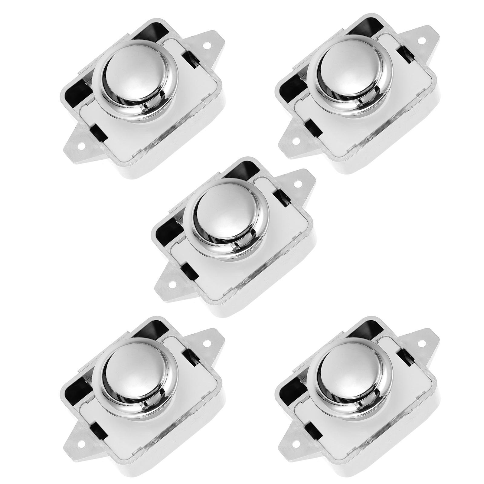 

5Pcs Button Switch Lock Zinc Alloy Push Door Latch for Rv Motorhome Cabinet Furniture Drawer Van Camper Cupboard China Mainland