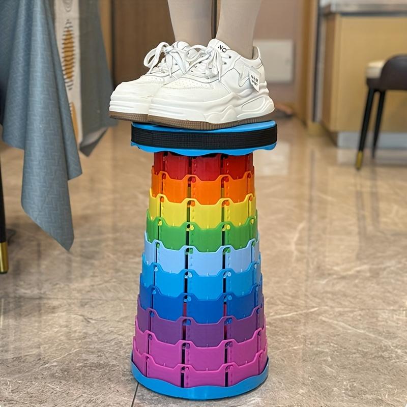 One piece portable folding stool, durable PP material, retractable, suitable for fishing, hiking, barbecue, outdoor activities