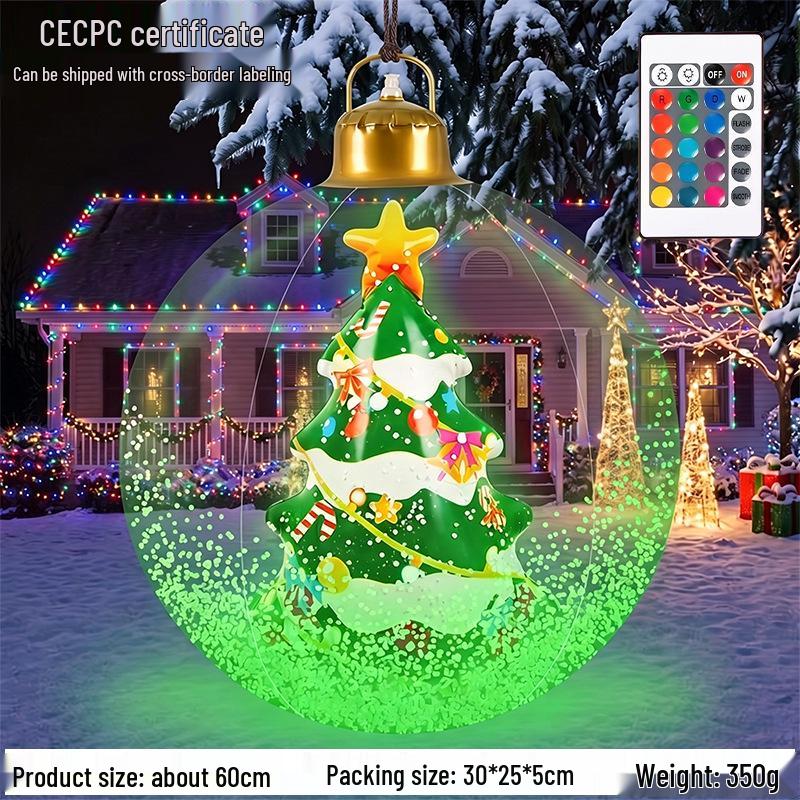 New Inflatable Christmas Ball for Outdoor Courtyard Decor and Party Decorations