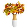2Pcs Artificial Canadian Maple Leafs Branch Autumn Rustic Wedding Decoration Accessories Fake Flower Plants Home Decoration
