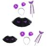Scary Eyeball Headwear Wand Bat Skirt Halloween Costumes Set Scary Eyeball Headband for Carnival Theme Party