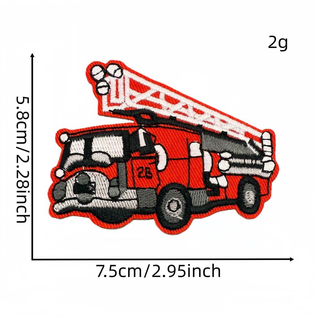 Creative Cartoon Car & Airplane Truck Embroidered Patch for Kids' Clothing Repair