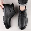 Herrenstiefel aus echtem Leder, bequem, warm, knöchellang, Winterstiefel, Business-Lederstiefel