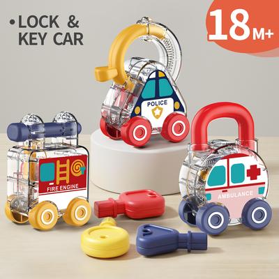 Auto Entsperren Spielzeug Frühe Bildung Pädagogisches Baby Form Passenden Schlüssel Schloss Kinder Kindergarten
