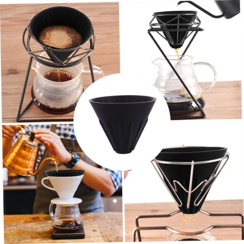 Anneome Coffee Funnel, Glass Coffee Cup, Silicone Coffee Dripper, Drip Cone Coffee Filter, Silicone Strainer, Espresso Shot Glass, Ceramic Coffee Mug