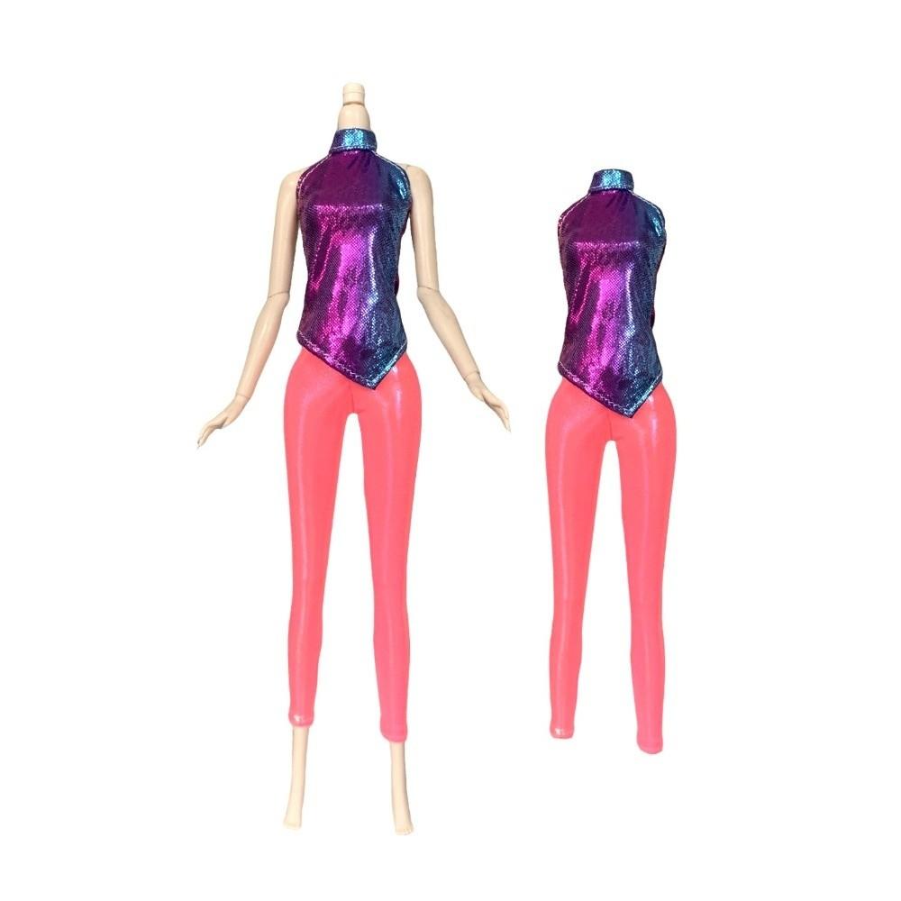 1 Set Cloth Doll Outfit Set Shiny Doll Dress Set Fashion Doll Clothes Set Doll Styling