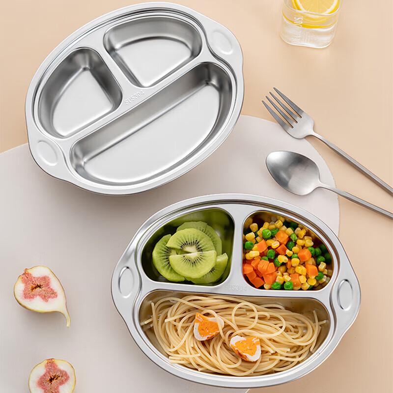 Camellia 304 Stainless Steel Divided Baby Food Bowl