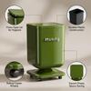 Press Type Trash Can Waste Basket Decorative Simple Cute Versatile with Wheels Garbage Bin for
