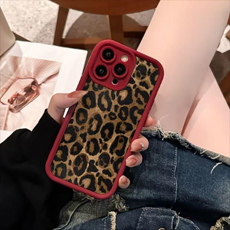 Funda tipo caja de escalera con estampado de leopardo y ojo de cielo personalizada para iPhone 16/15/14/13 ProMax
