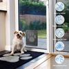 Large Dog Cat Screen Door Lockable Self-Closing Function Sturdy Pet Door Easy Safe Freely Enter House from Outdoor Garden Window