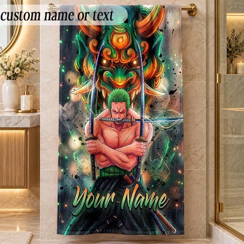 Beach TowelOne Piece Custom Name Text Personalized Soft Towel for Beach Pool Indoor Home Decor Gift