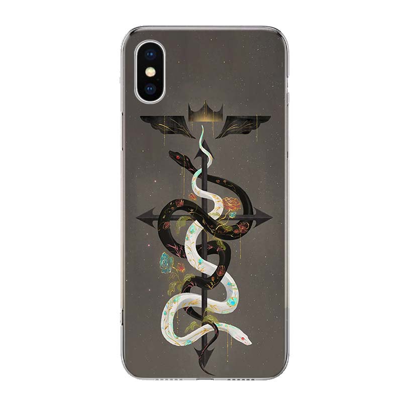 Animal The Snake and Fern Phone Case Cover For iPhone 11 12 13 Mini 14 15 Plus 16 Pro Max 17 Air 7 8 + SE Art Customized Fundas