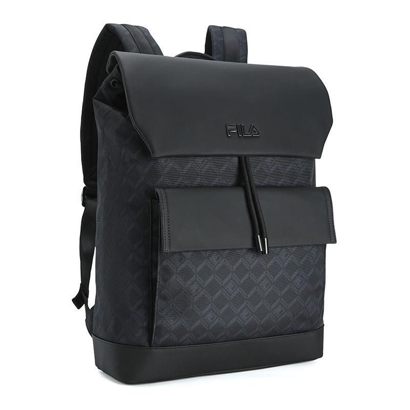 Fila Heritage Black Warrior Classic Simple Business Versatile Practical Fabric Backpack Men Backpack F13M628112FBK