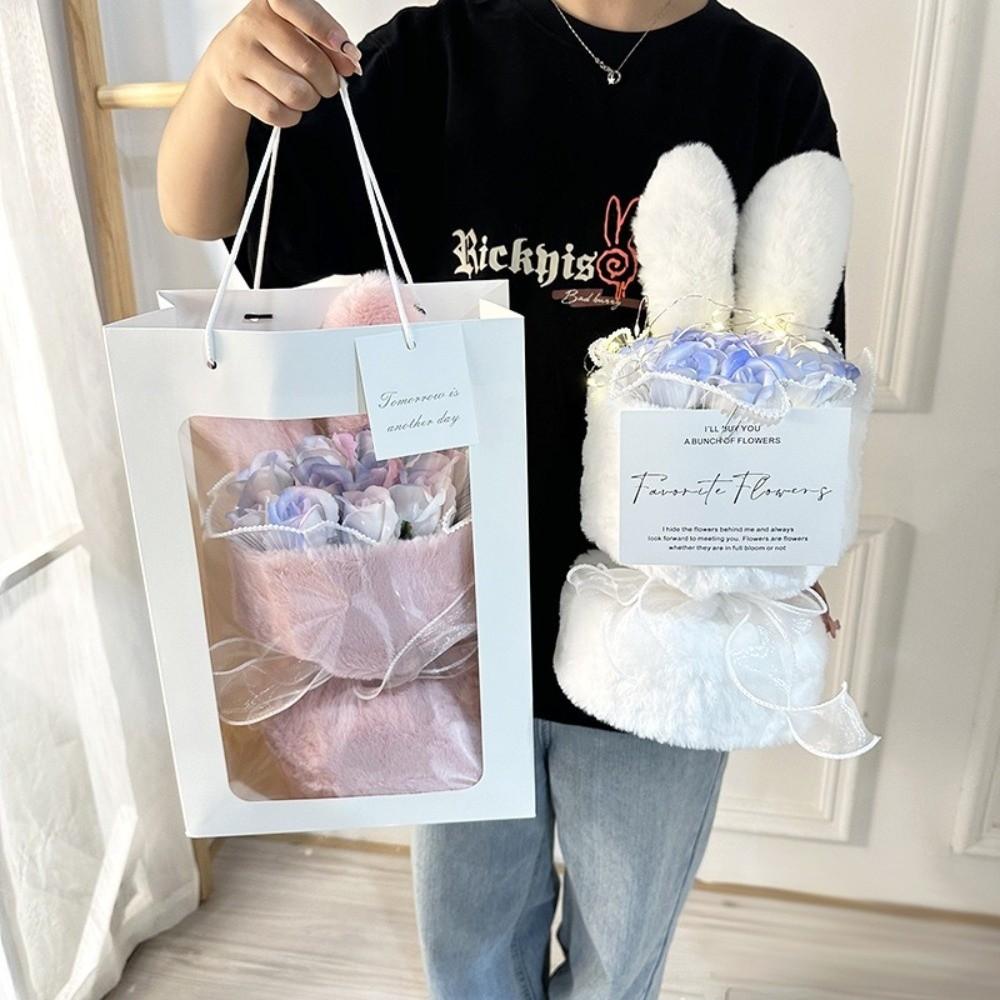 Artificial Rose Flower Bouquet Cute Fake Flower Birthday Gift Soap Flower Gift Baby Shower