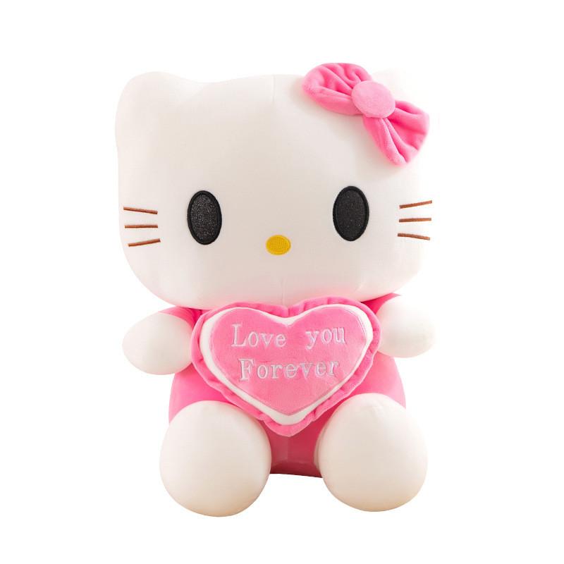 Flower Hellokitty Plush Doll Heart Cat Stuffed Toy Strawberry Angel Decoration