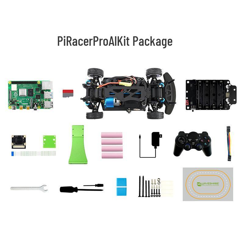 Micro Snow AI Racing Car: Raspberry Pi 4b Autonomous Driving Robot Pro AI Kit Package