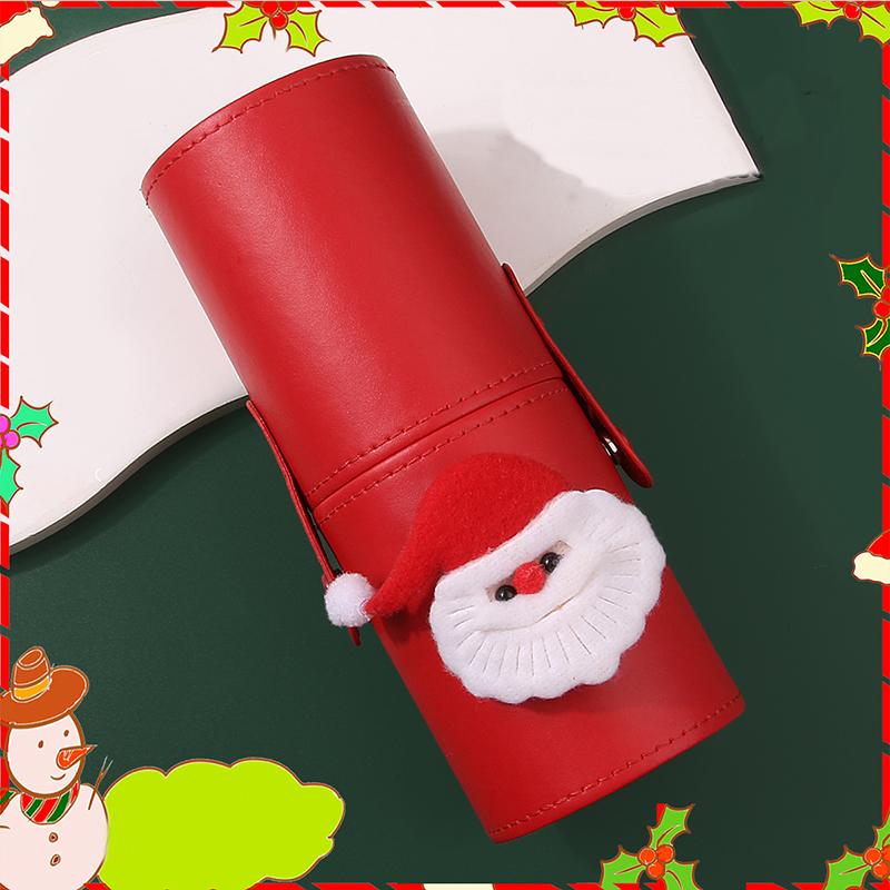 

Santa Makeup Brush Storage Bucket & Candy Gift Box – Festive Christmas Decor & Perfect Holiday Present красный