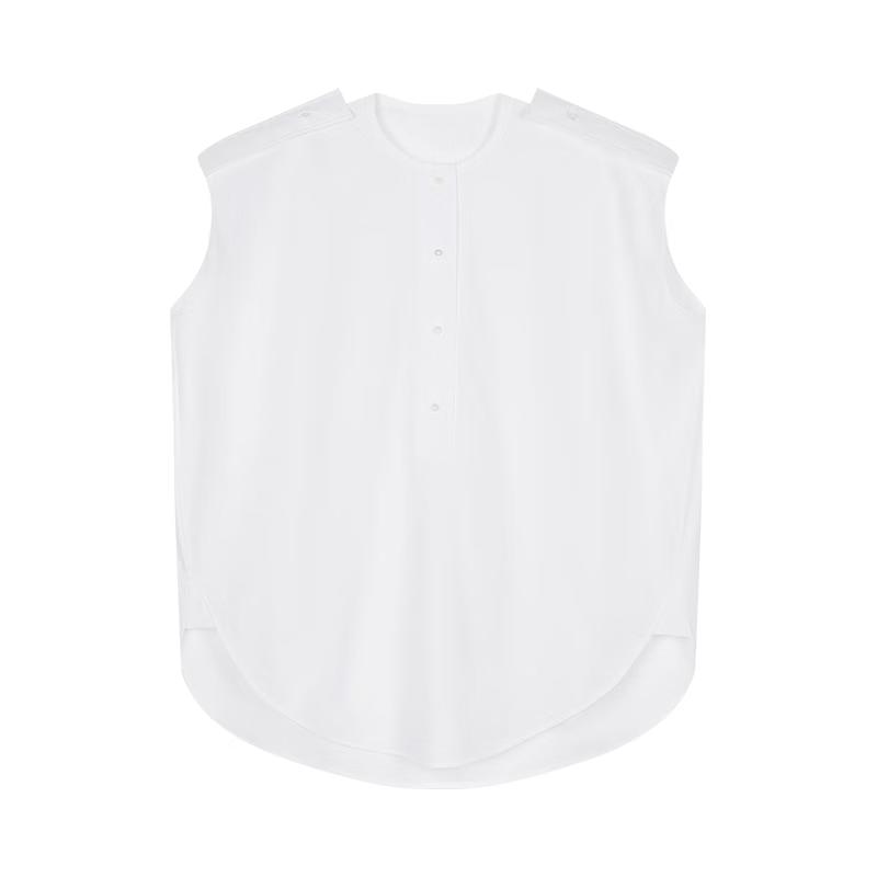 

Women s Cotton Sleeveless Round Neck Tunic Shirt M