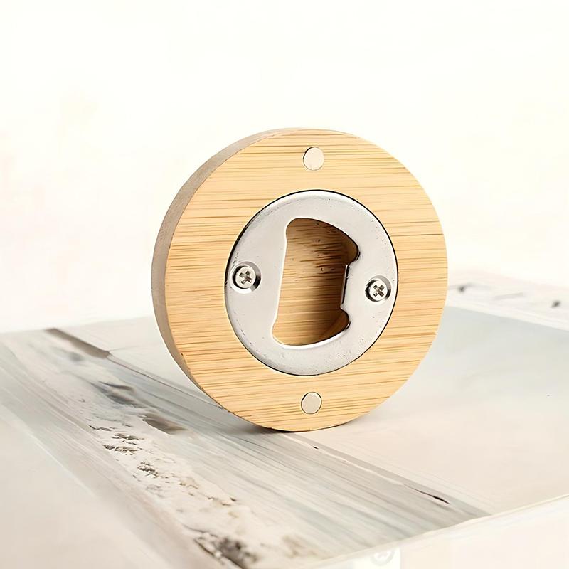 1/2PCS Magnetic Beer Bottle Opener Portable Round Shape Wooden Beverages Open Tool Suitable for Bar Party Fridge Decorations ZYF
