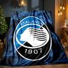 Coperta da Calcio Atalanta Leggera Ideale per il Letto Perfetta per Viaggi, Campeggio, Soggiorni, Uffici, Divani, Regalo di Natale per tifosi