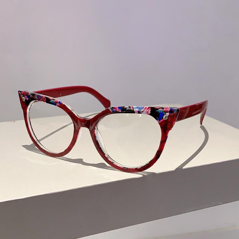 Popular  Vintage Anti Blue Light Optical Cat Eye Glasses Sexy Women Luxury Brand Designer Myopia Prescription Eyewear Frame