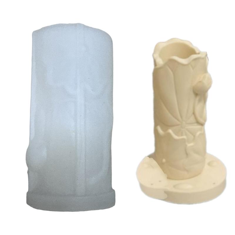 Embossed Flower Vase Mould Flexible Silicone Mold for Flower Planter Handmade Home Decoration Jewelry Molding Tool