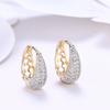 925 Sterling Silver Zircon Creative Ear Clip For Women 18K Gold Plated Earrings Charm Jewelry