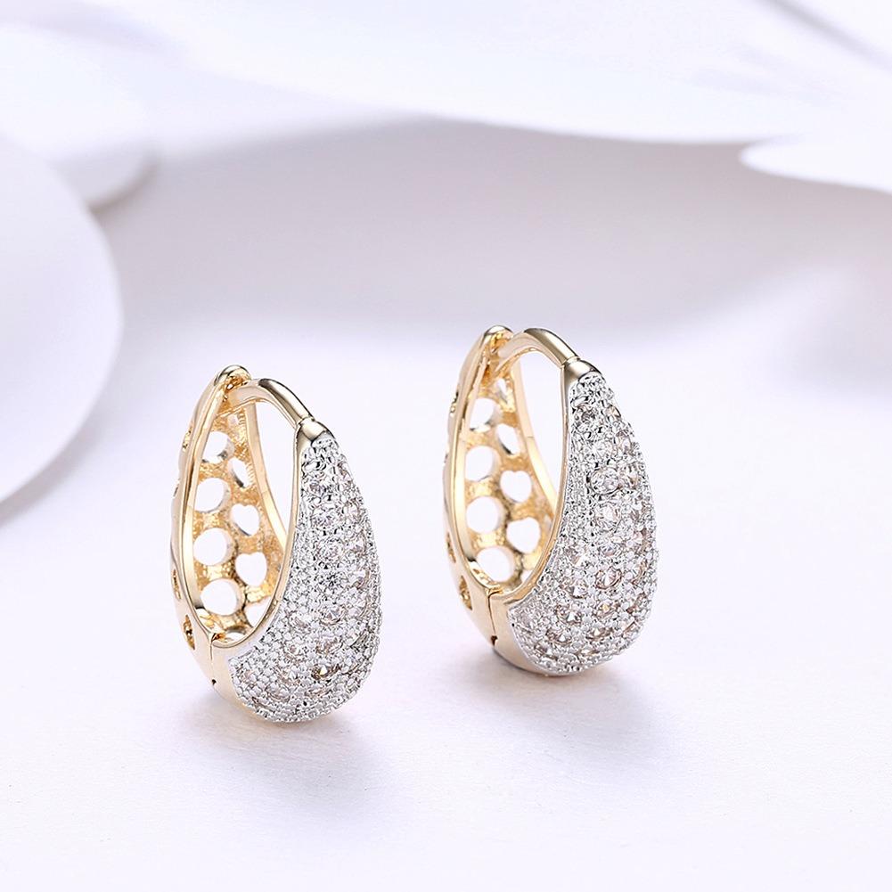 925 Sterling Silver Zircon Creative Ear Clip For Women 18K Gold Plated Earrings Charm Jewelry