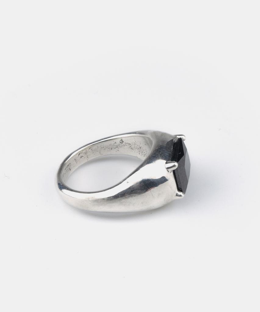 Sheen666 Soft Block Silver Ring Black (Type A)