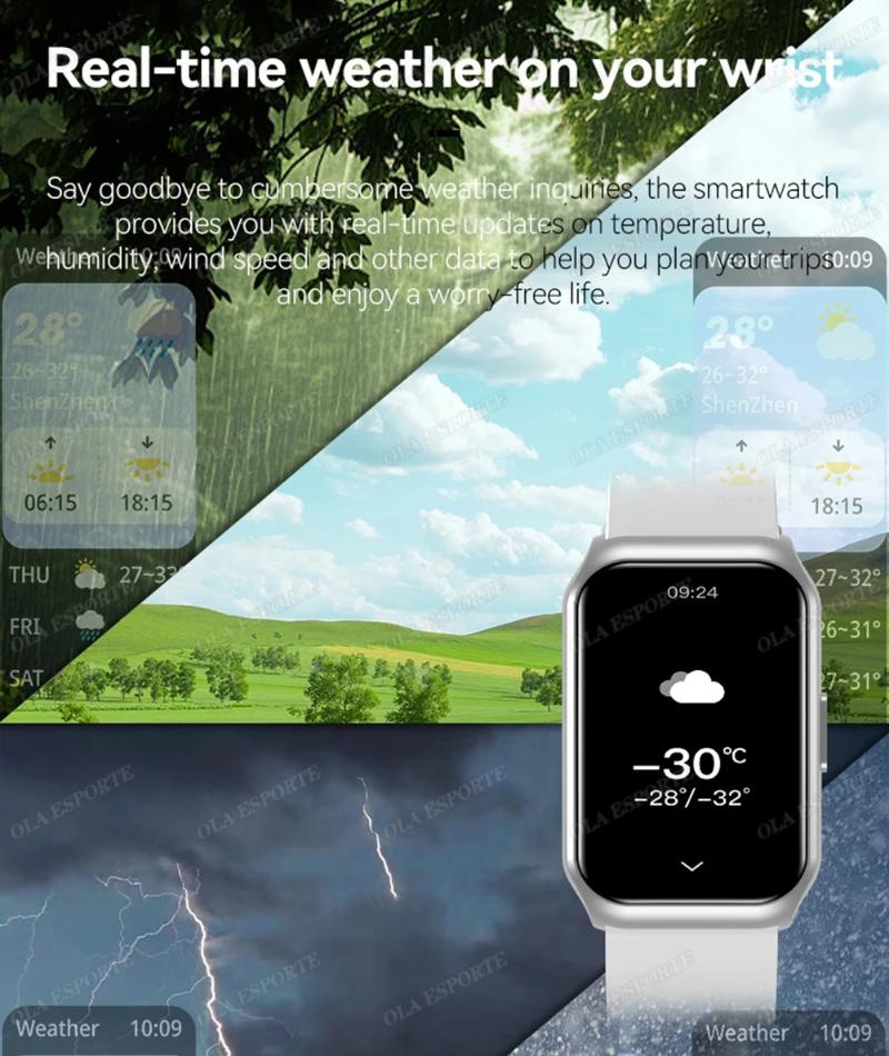 New Smart Watch Bluetooth Calling Heart Rate Blood Oxygen&Sleep Monitoring Flashlight IP68 Waterproof Voice Assistant Men Women Smartwatch HW12
