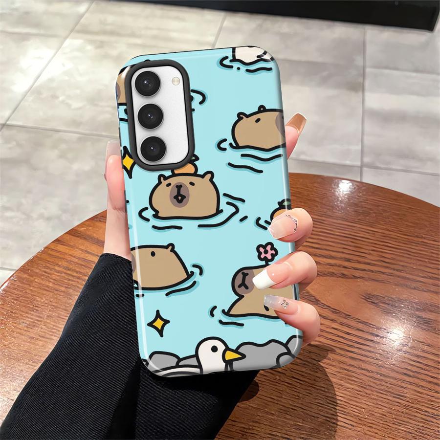 

Cartoon Capybara Soft Cover Capa Phone Case for Samsung Galaxy S25 S24 Ultra S25Ultra S23 A26 A16 S20 FE S23Ultra A56 A36 Galaxy S23
