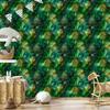 Bottle Green and Sea Blue Ink Wallpaper for Living Room and Bedroom 50x1000