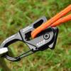 Tent Rope Tightener with Carabiner Clip Lanyard Adjuster Compact Size Portable Universal Self-locking Tent Rope Tensioner Outdoor Equipment Tool