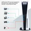 Hub Adapter for PS5 Console with 5 USB Ports+1 Type C Port, Black