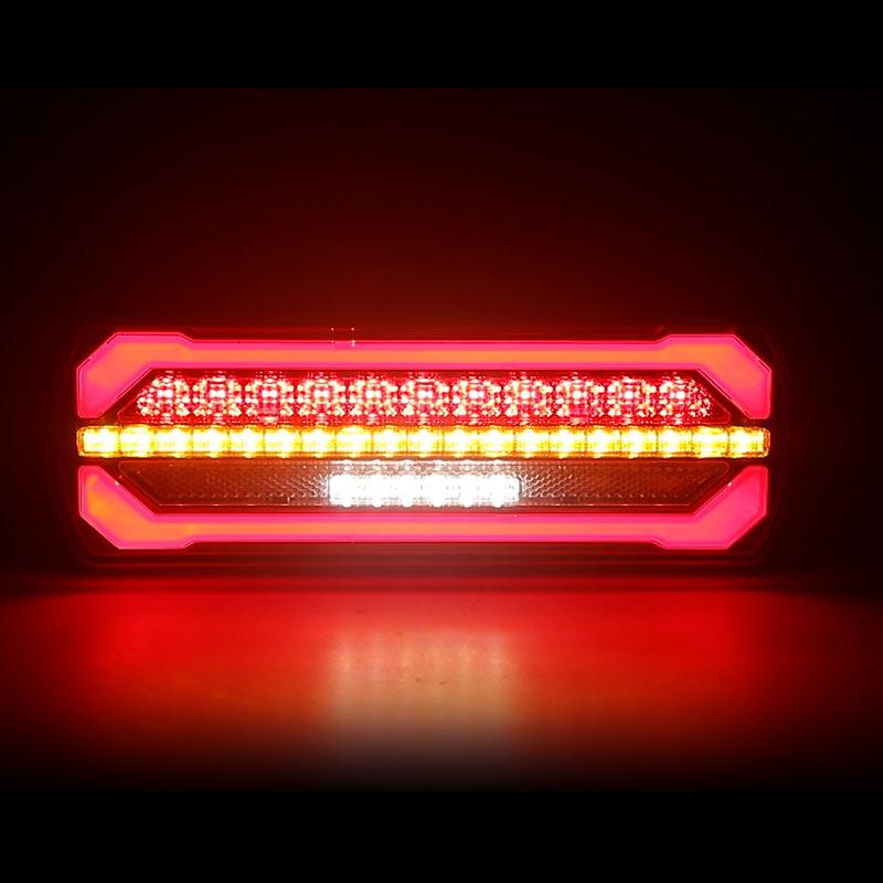 Left Right LED Combination Reflector Tail Light White Red Amber Turn Signal Reverse Brake Light 12V 24V For Trailer Truck Pickup
