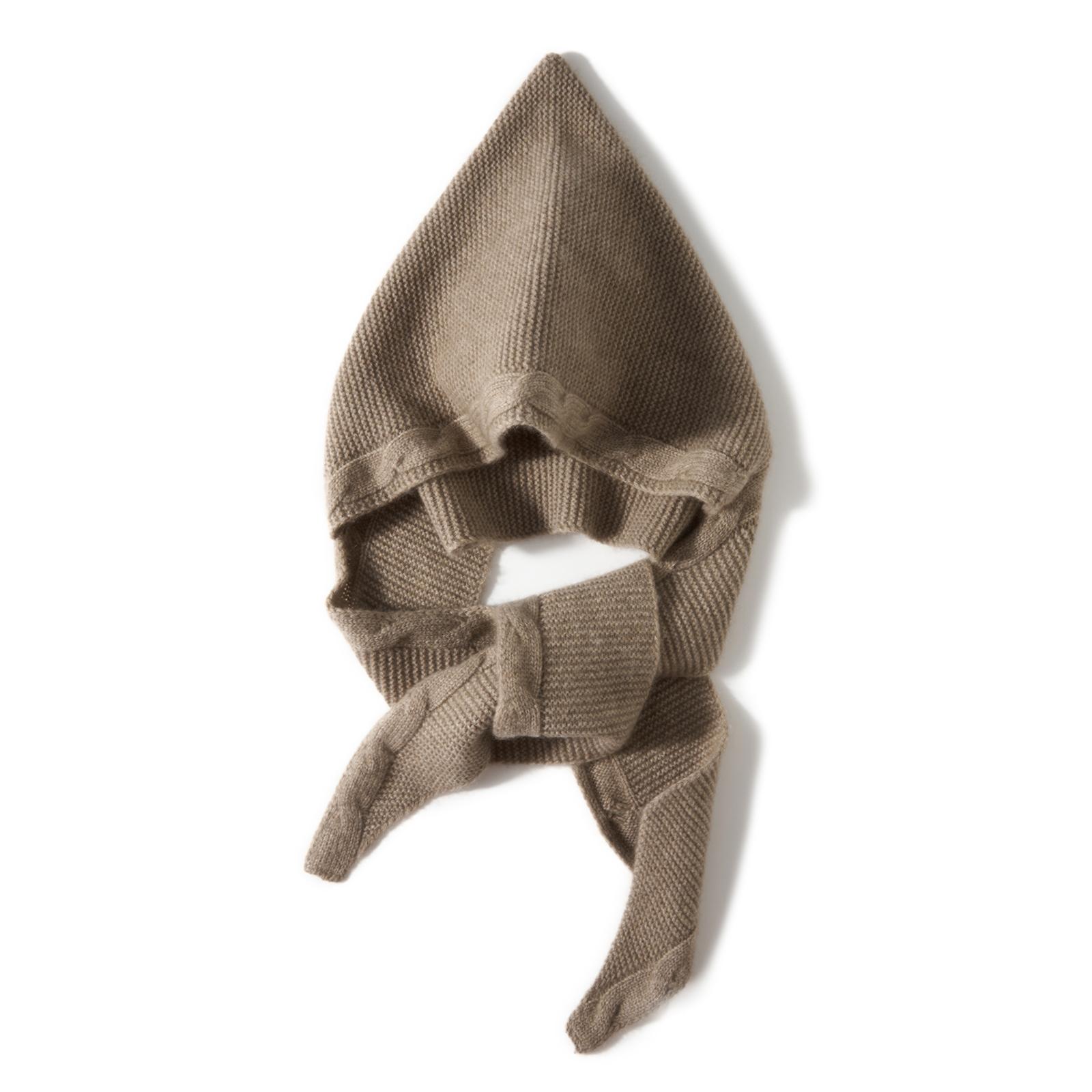 

Cashmere Balaclava Knitted Hood Hat with Scarf Wool Cashmere Winter Thick Hats Beanies Women Men Neck Warmer Headgear Unisex