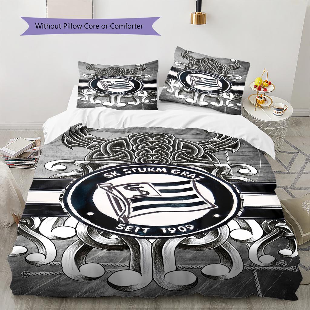 SK Sturm Graz poster Bedding Quilt Set Quilt Cover Pillowcase Home Decoration Birthday Gift (1 * duvet cover + 2 * pillowcase, without core)