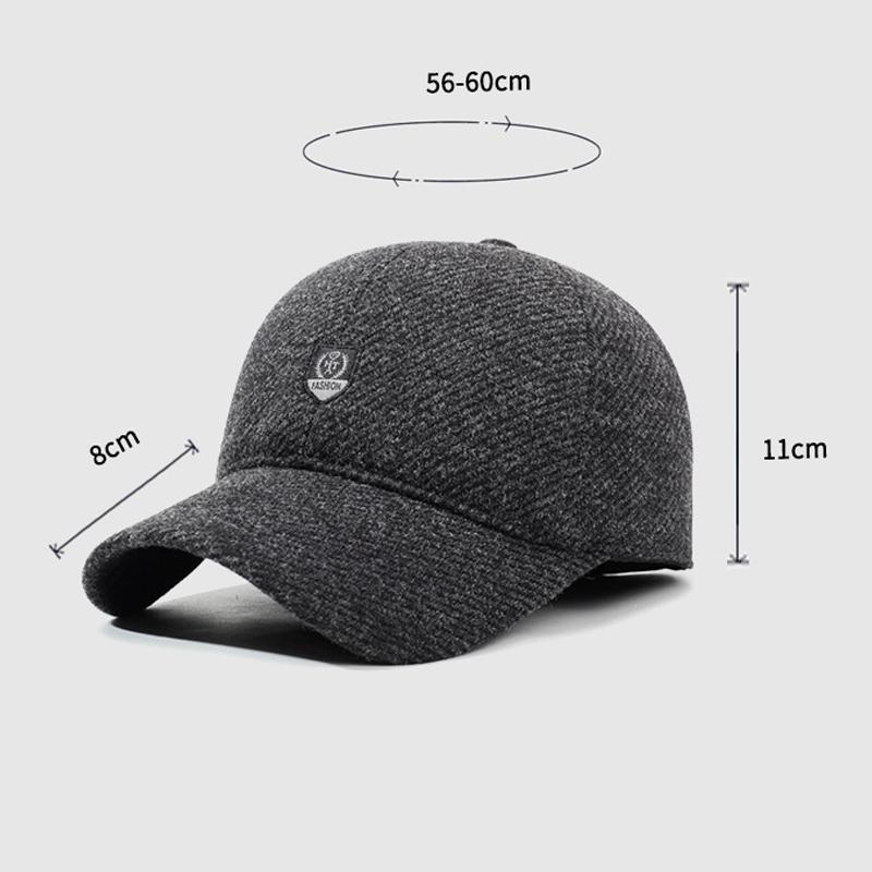 Podzimní zimní teplá bavlněná čepice pánská větruodolná chladuodolná ochrana sluchu vlněná baseballová čepice venkovní sportovní čepice