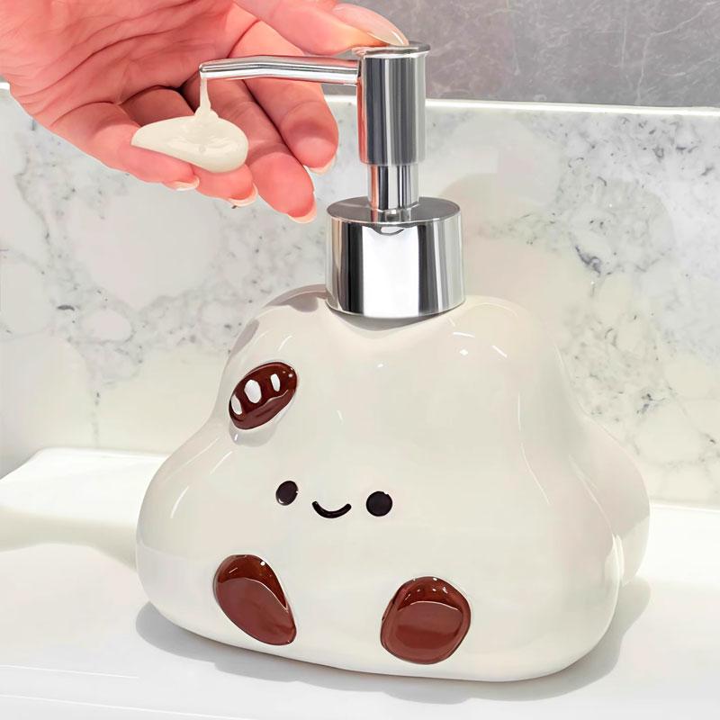 soap dispenser Cute ceramic lotion bottle press bottle hotel hand lotion bottle bathroom shower gel shampoo bathroom accessories