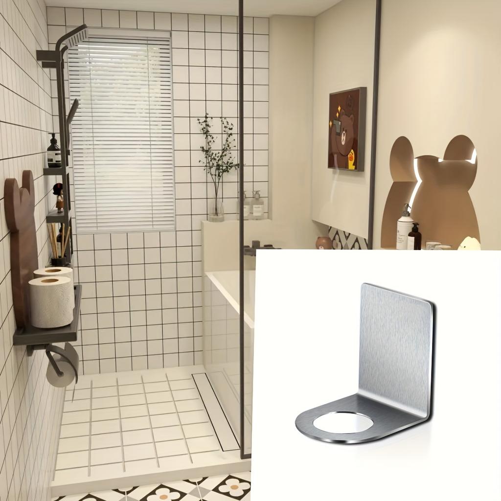 1 Stück Wandmontierter Seifenflaschenhalter Stanzfrei Metallhaken Edelstahl Flaschenaufhänger Ständer Spurlos Küchenzubehör