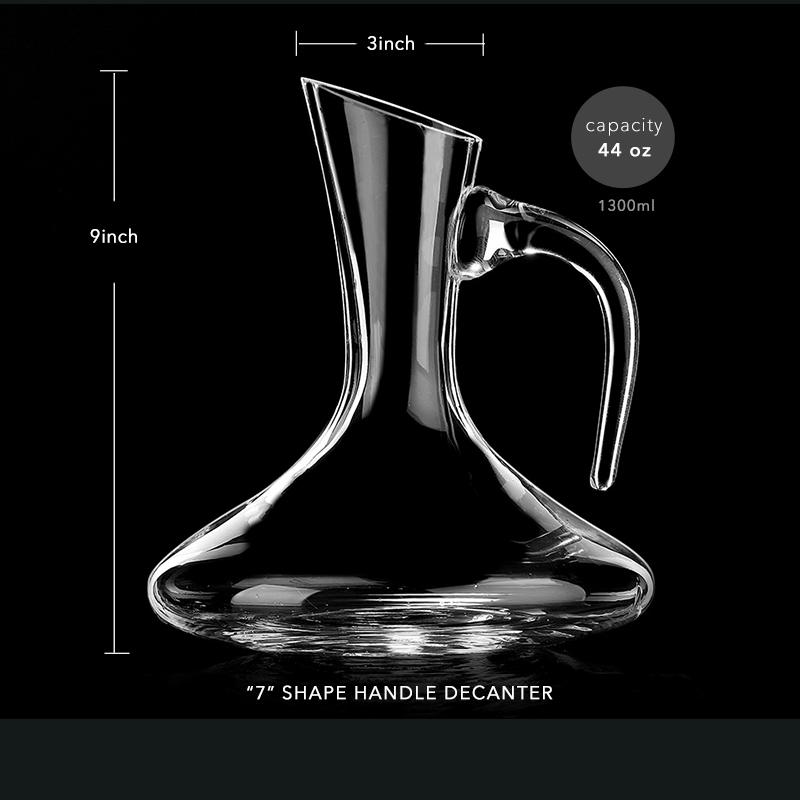 

Стеклянный графин для вина с ручкой, кристально чистый графин для красного вина, подарки любителям вина, графин для вина