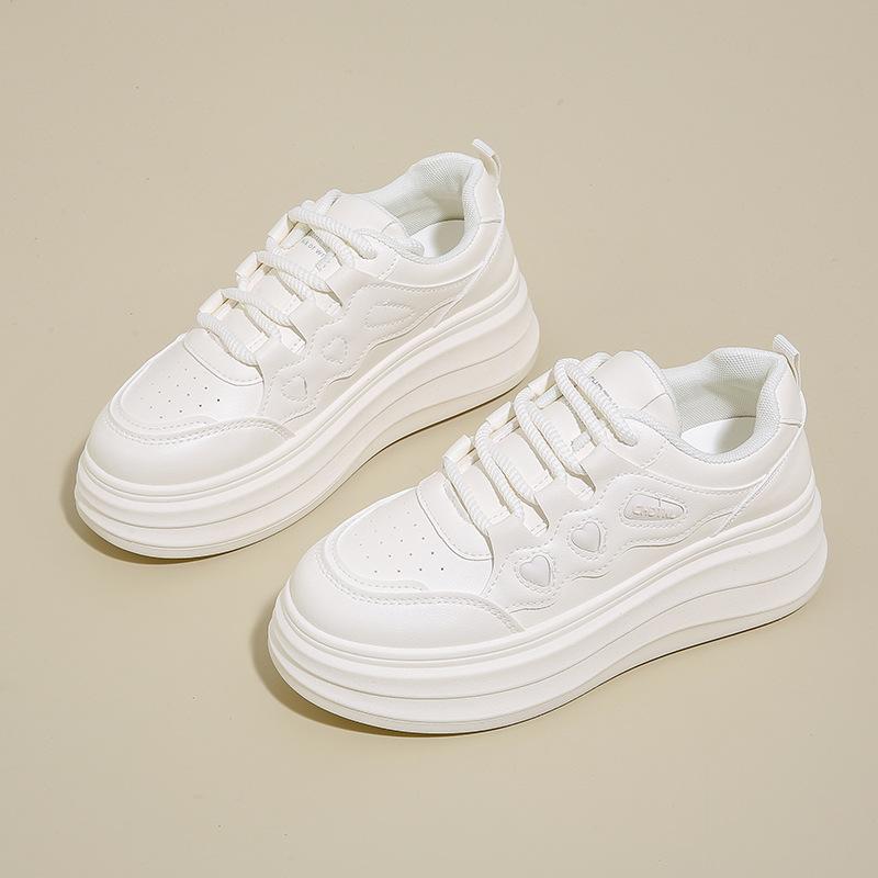 

Осень новые дышащие маленькие белые туфли женские студенческие платформа универсальные повседневные спортивные кеды 40 бежевый