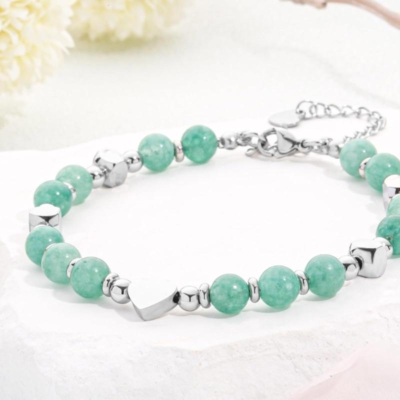 Armband mit Natursteinperlen Handgefertigt Mit Echten Edelsteinen Verstellbares Handgelenk Schmuckzubehör Für Damen Herren