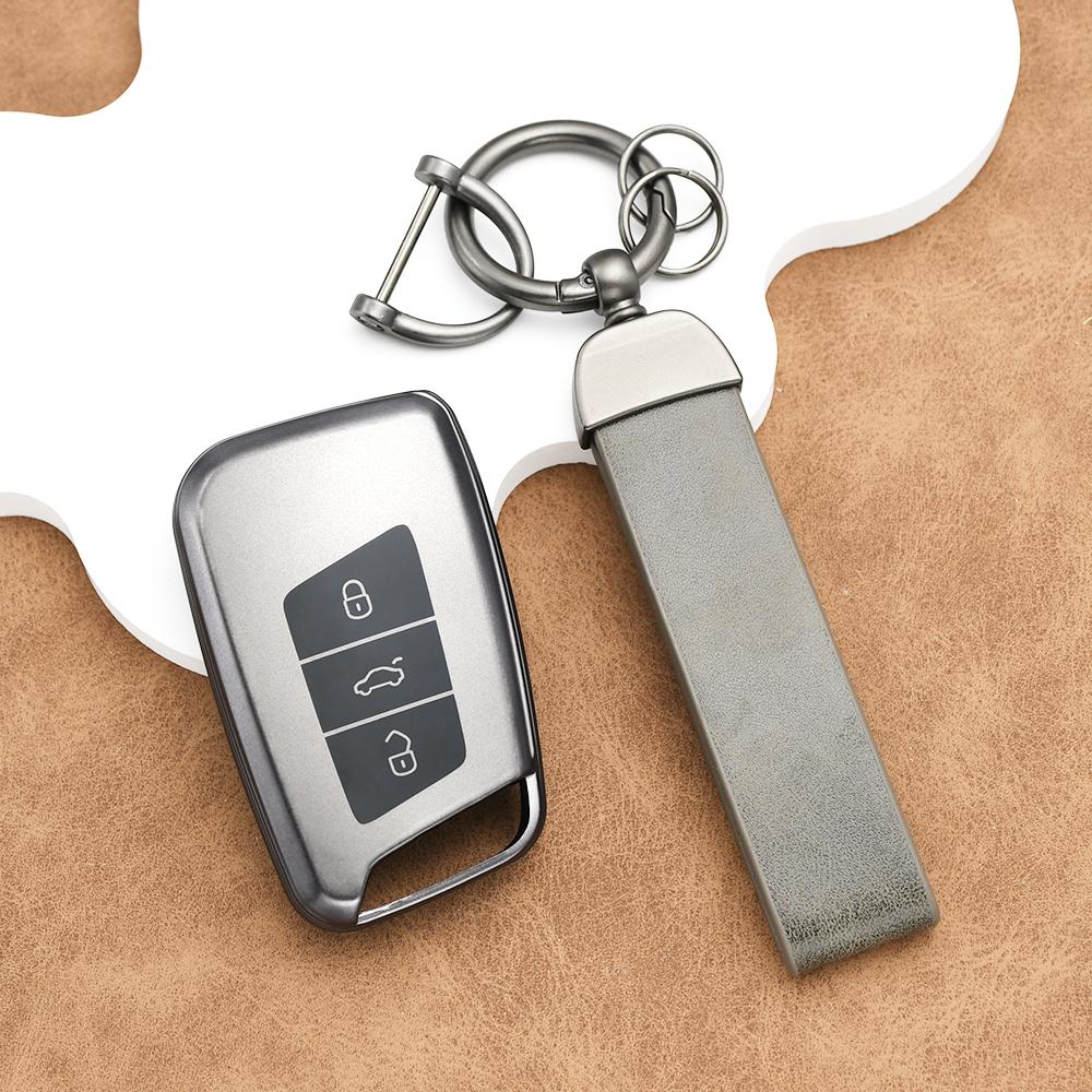 3 Button Gun Grey TPU Auto Keyless Fob Shell Holder Protector For VW PASSAT B8 Skoda Kodiaq Superb A7 Remote Car Key Case Cover