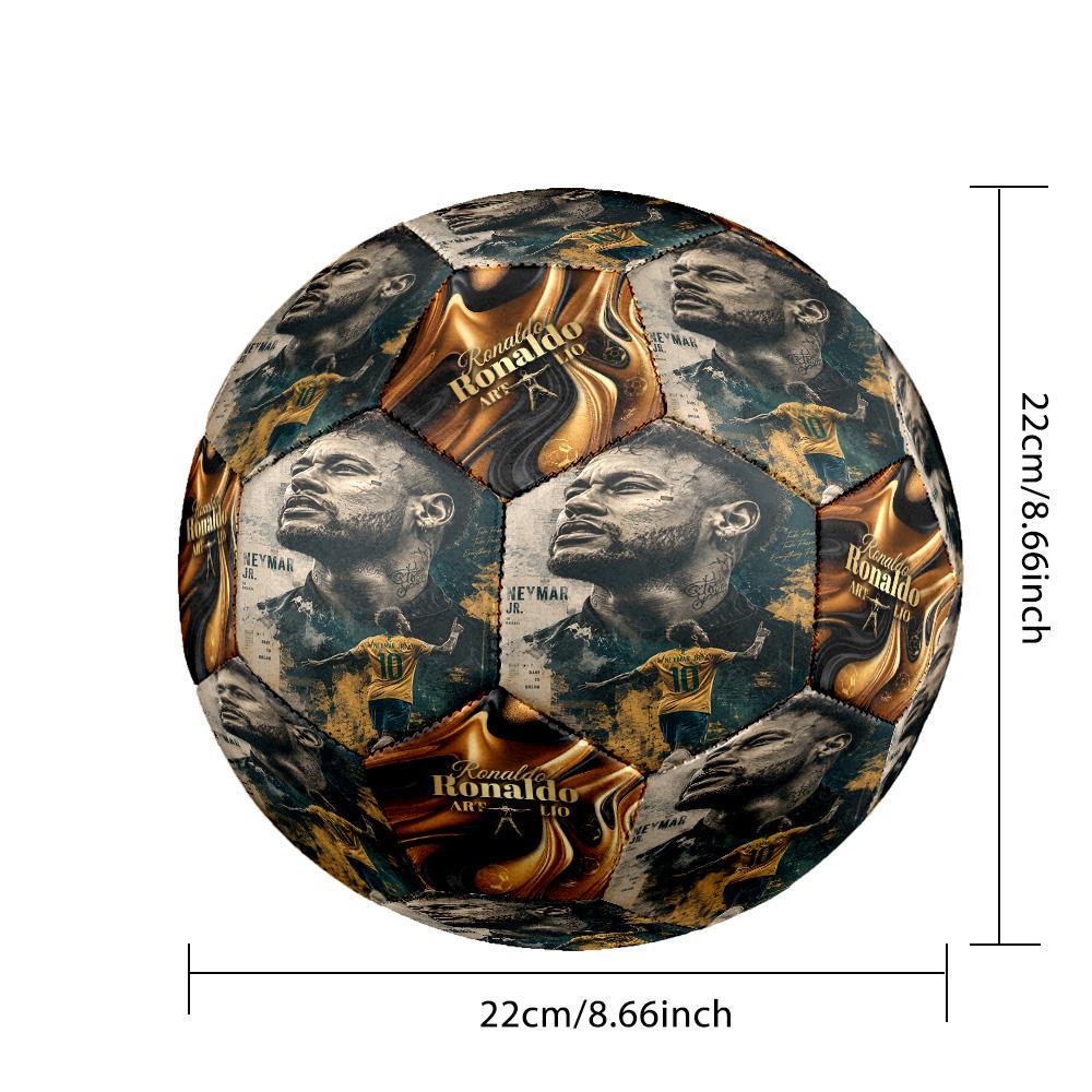 Ronaldo's Legacy Soccer Size 5 Soccer Football Machine Sewn Indoor/Outdoor Universal Football Perfect Commemorative Gift for Soccer Lovers
