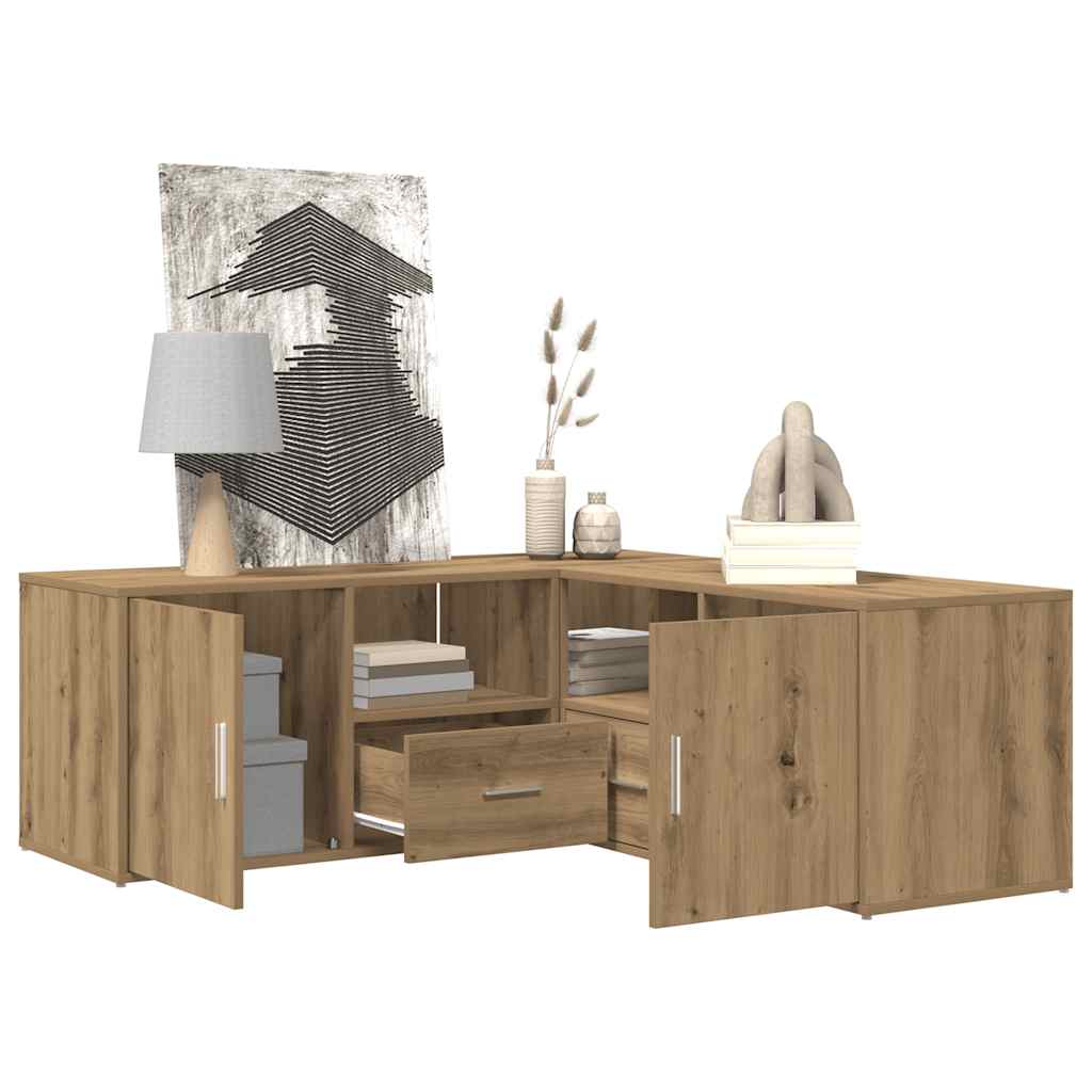 Eckregal Handwerker Eiche 200x40x45 cm Spanplatte
