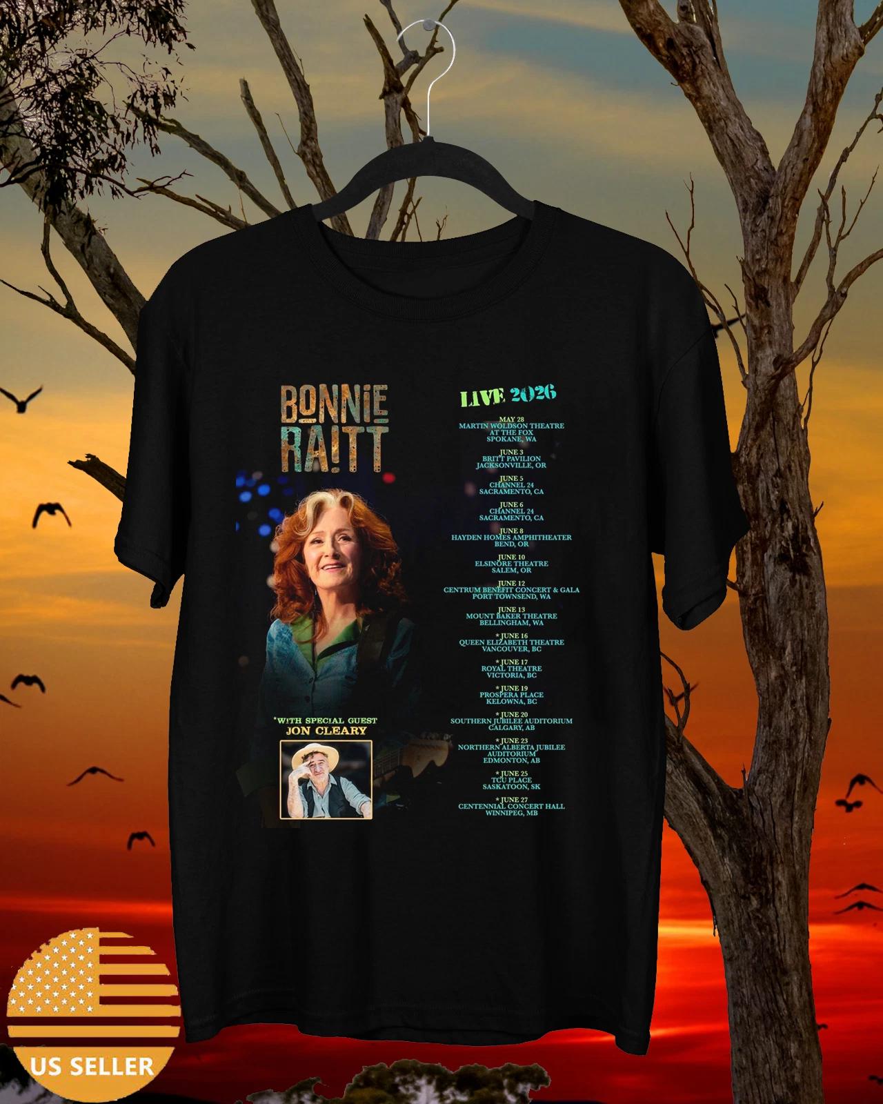 2026 US Canadian Tour Bonnie Raitt T Shirt Full Size S-5XL L