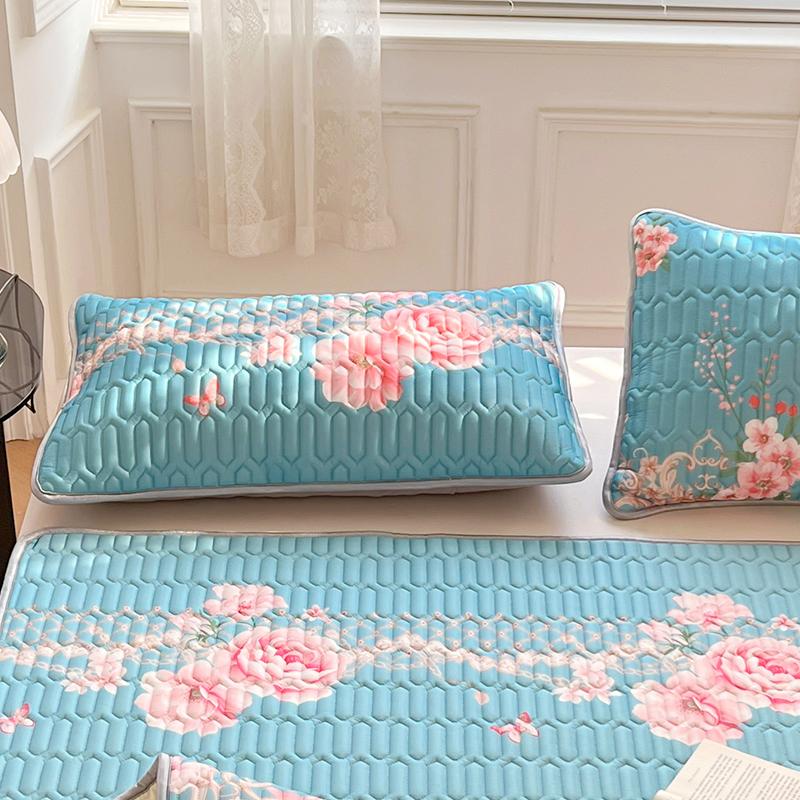 Summer Ice Cool Latex Flower Pillowcase Sleeping 48X74CM Pillow Case Antibacterial Cushion Quilted Pillow Cover for Bed Decor