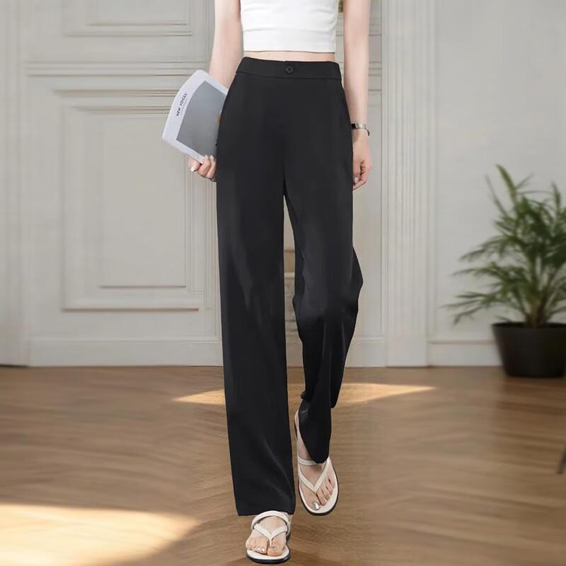 Troloman Damen Sommer Slim Fit Straight Leg Anzughose