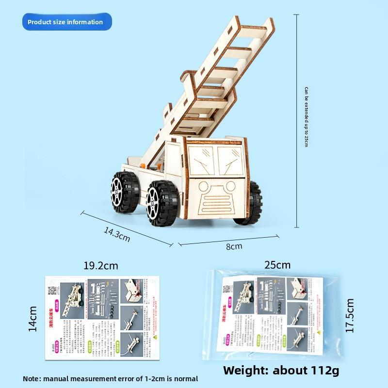 Science Experiment Diy Hydraulic Fire Ladder Model For Students And Kids Stem Educational Toy